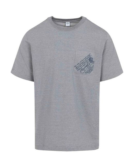 Berluti Gray Cotton T-Shirt for men