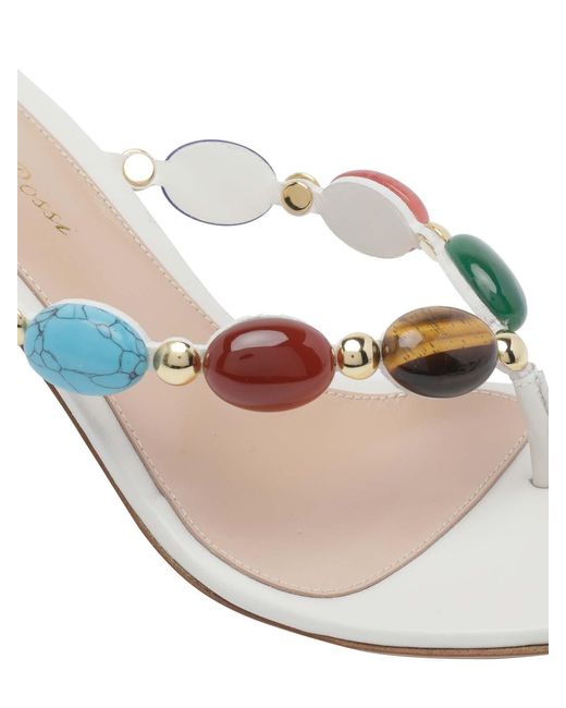 Gianvito Rossi White Shanty Pump Sandals
