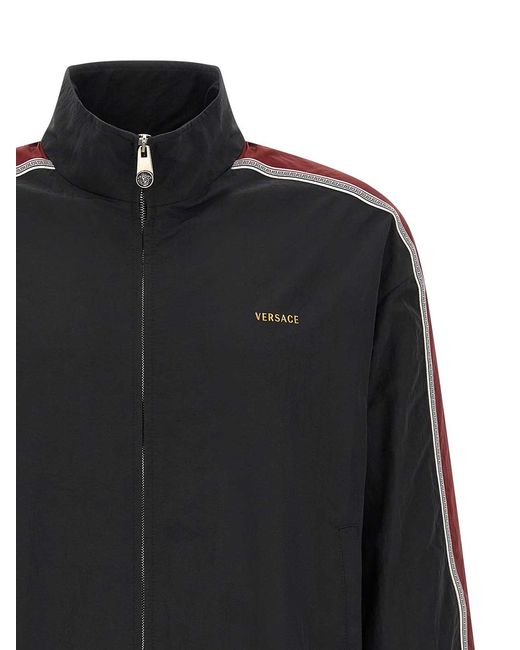 Versace Black Craquel-Effect Blouson for men