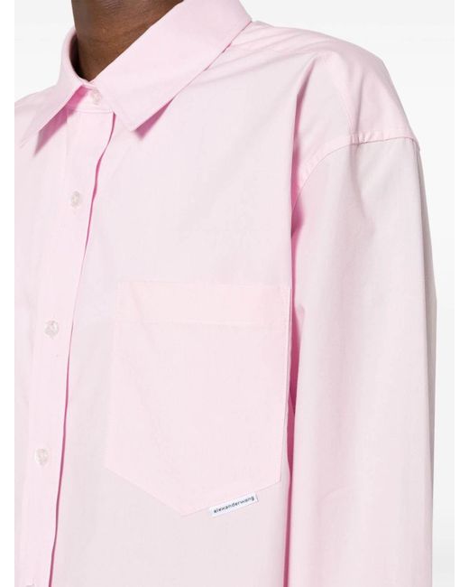 Alexander Wang Rose Pink Cotton Poplin Shirt