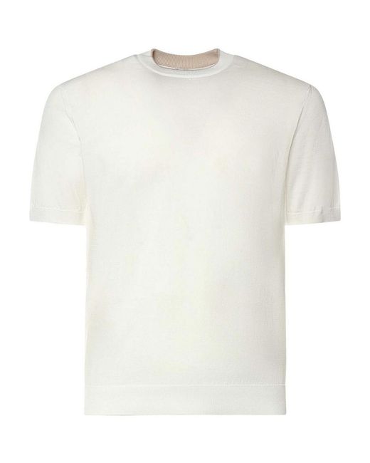 Eleventy White Cotton T-Shirt for men