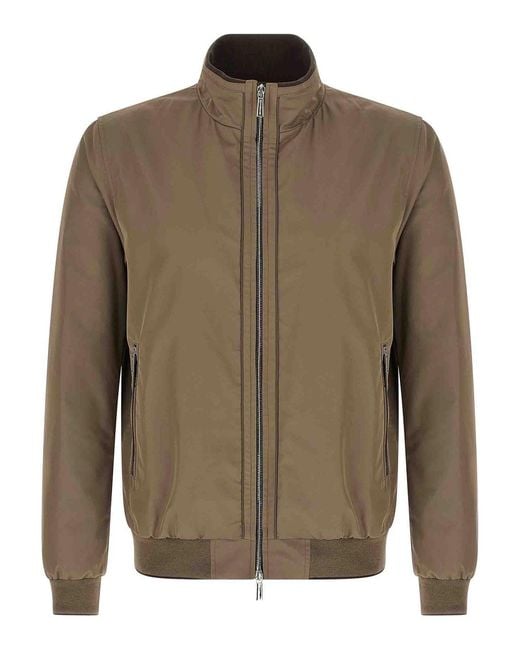 Moorer Brown Manetti-Wk Bomber Jacket for men