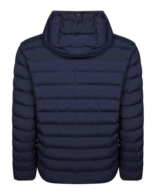 Herno Blue Packable Bomber Jacket With Quilted Design for men