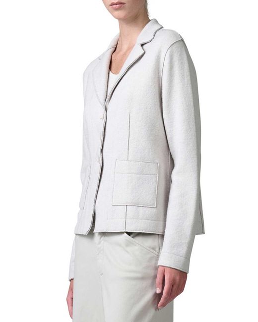 Transit White Shaped Wool Jacket