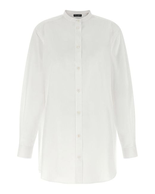Camicia Con Sciarpa di Dolce & Gabbana in White