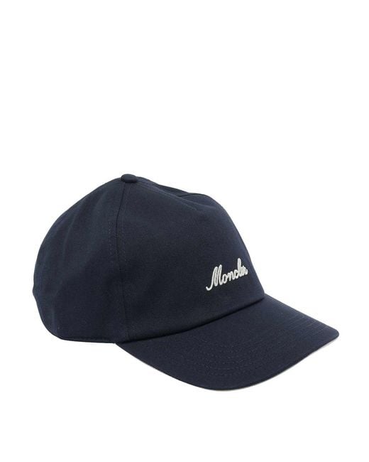 Moncler Blue Logo Baseball Cap for men