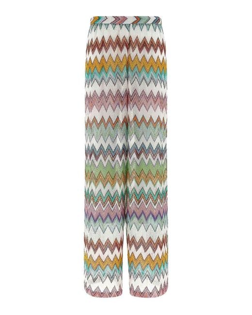 Missoni White Zigzag Pants