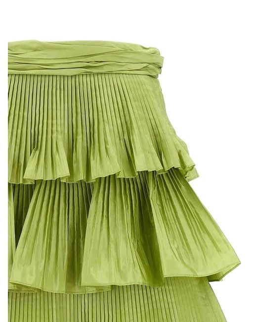 Valentino Garavani Green Skirt Velentino Taffet