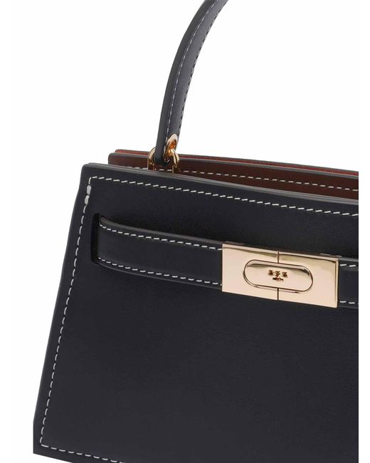 Tory Burch Blue Small Lee Radziwill Handbag