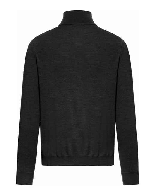 Zanone Black Sweater for men