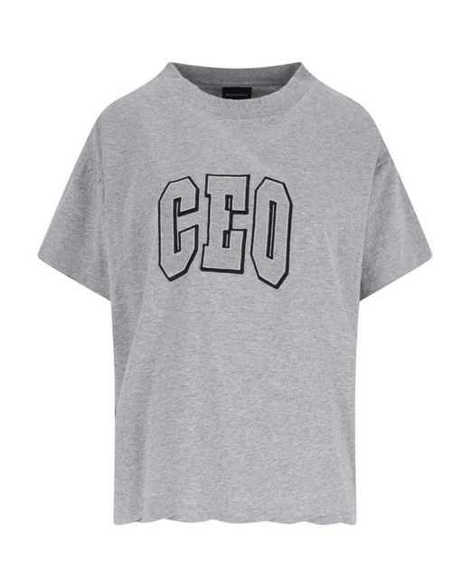 Balenciaga Gray T-Shirts And Polos