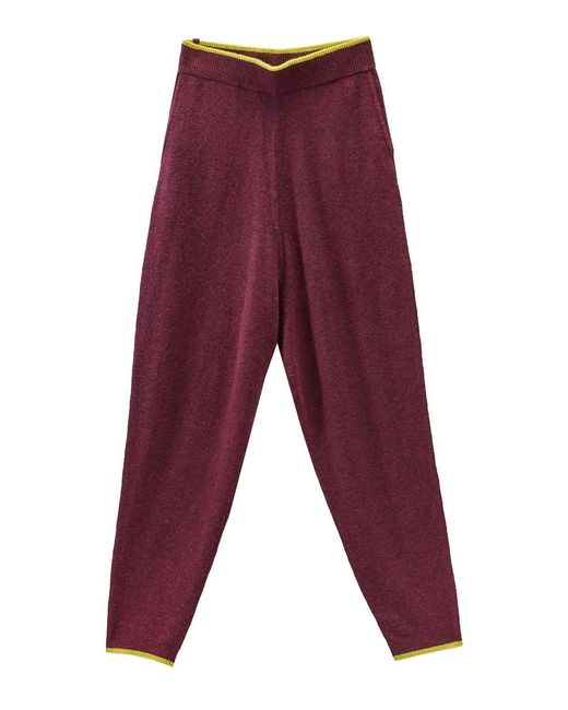 Sunnei Red Knit Elastic Pants for men