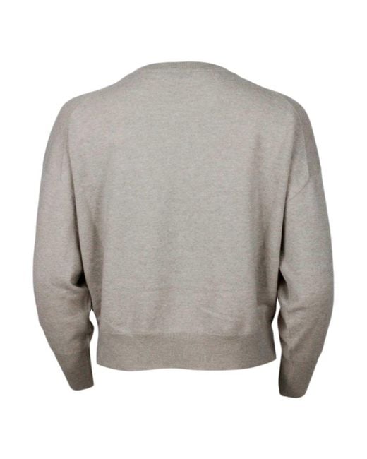 Brunello Cucinelli Gray Sweater M12186500_C9504 Nwt