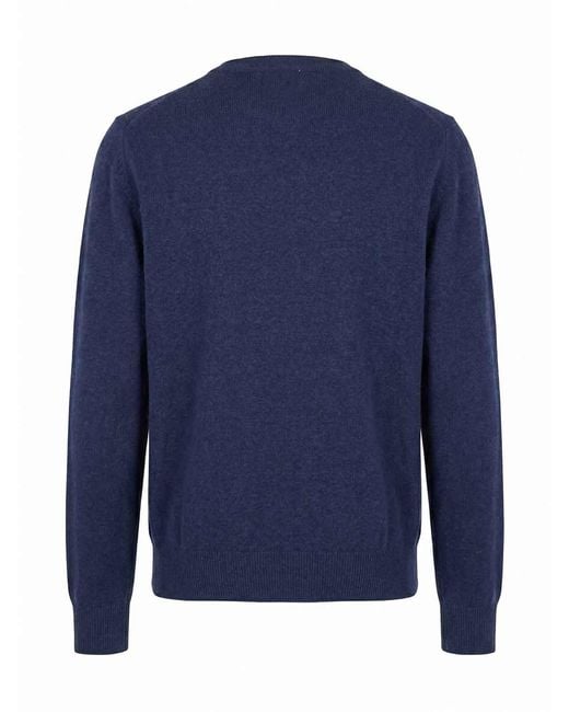 Brunello Cucinelli Blue Cashmere Sweater for men