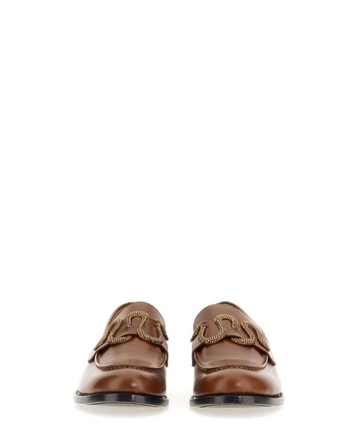 Rene Caovilla Brown Loafers