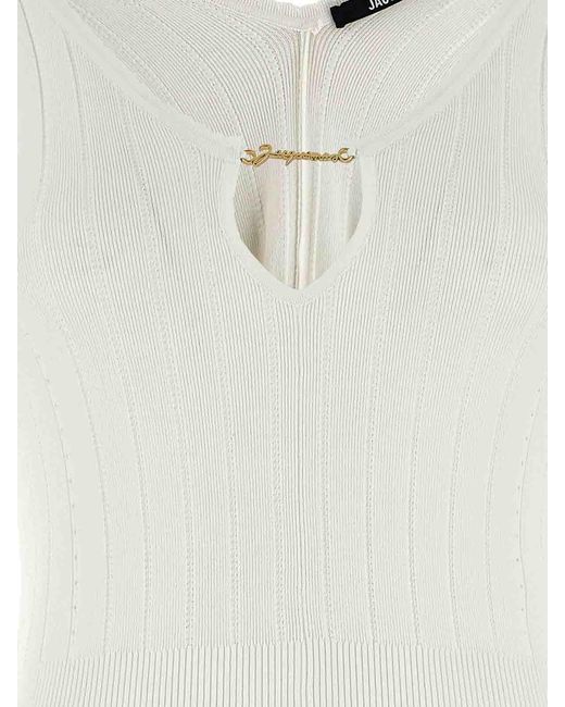Jacquemus White Le Haut Pral Top