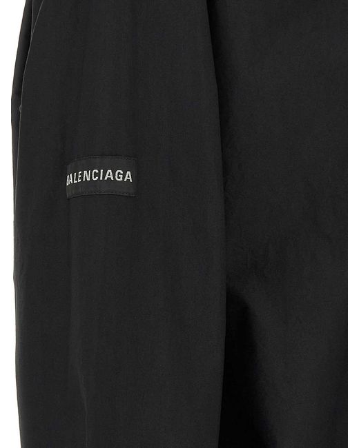 Balenciaga Blue Logo Patch Shirt for men