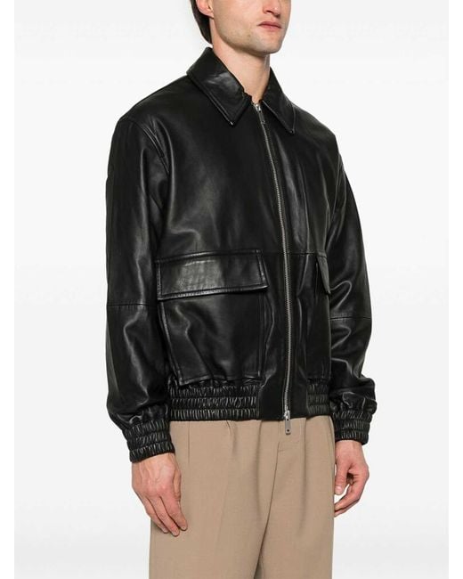 Studio Nicholson Black Leather Outerwear for men