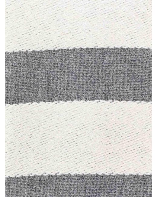 Thom Browne Gray 4-bar Plain Weave Tie for men