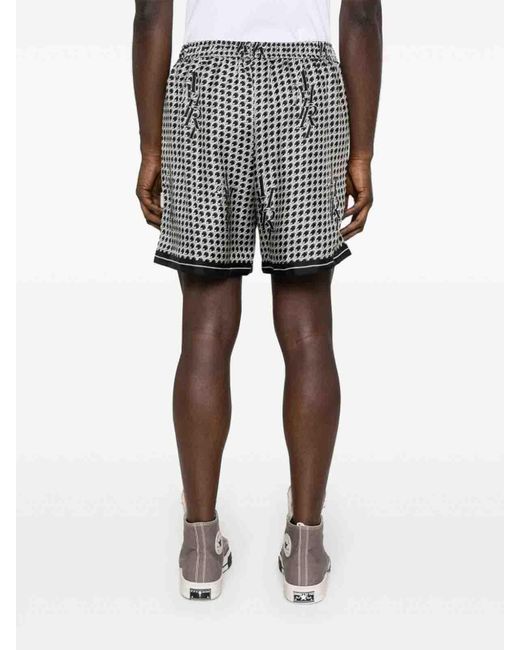 Amiri Black Bermuda Shorts With Logo Print for men