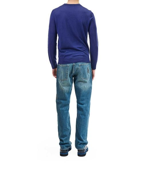 Paul Smith Blue Extrafine Merino Sweater for men