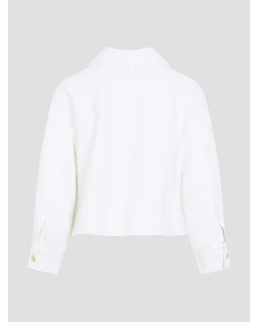 Elisabetta Franchi White Boxy Jacket