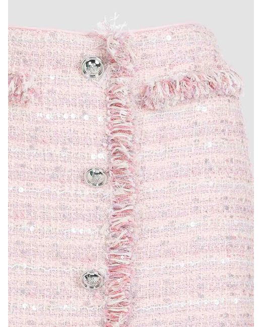 Giambattista Valli Pink Boucle Mini Skirt