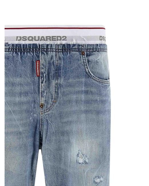 DSquared² Blue Denim Jogger Jeans for men