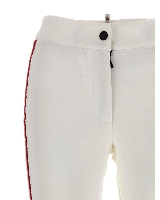 3 MONCLER GRENOBLE White Side Embroidery Pants