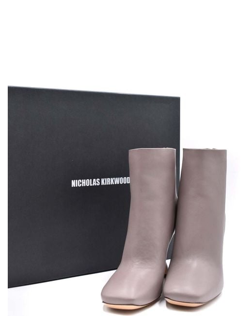 Nicholas Kirkwood Brown Booties