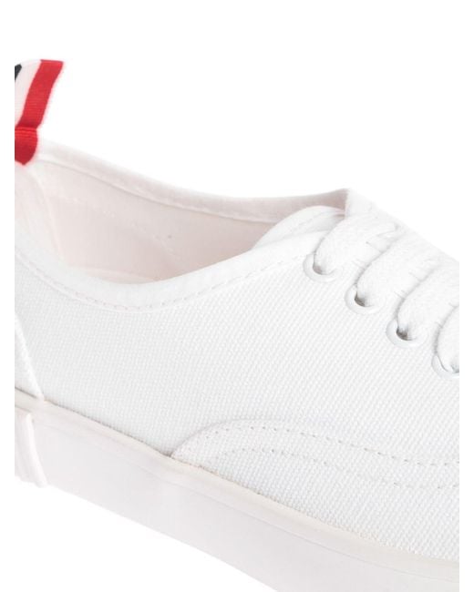 Thom Browne White Heritage Sneakers for men