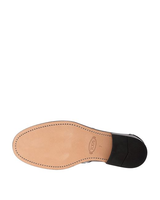 Tod's Black Polished Leather Loafers for men