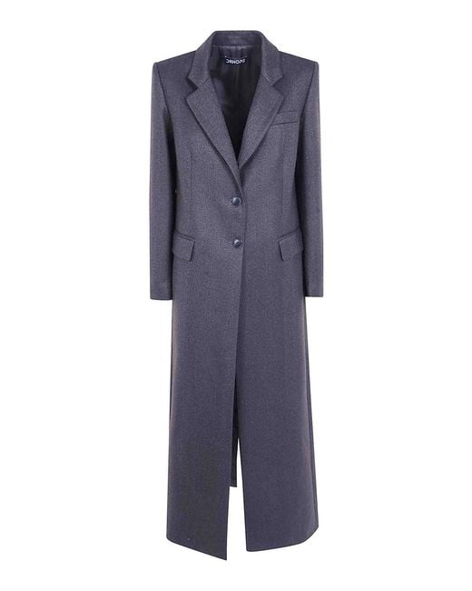 DR. HOPE Blue Singlebreasted Long Coat
