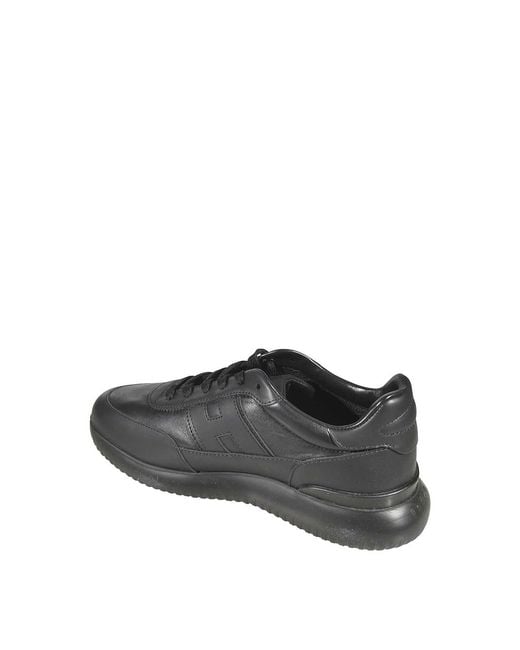 Hogan Black Flat Shoes for men
