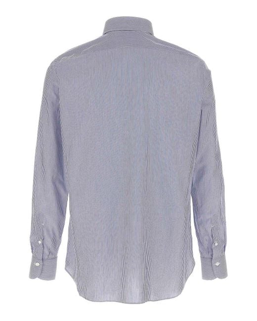 Finamore 1925 Blue Napoli Shirt for men