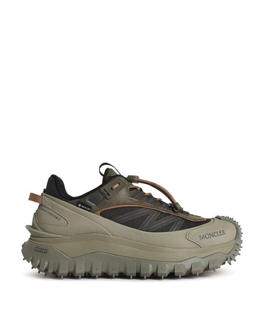 Moncler Green Trailgrip Gtx Leather Blend Sneakers for men