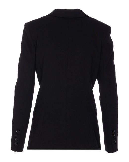 Pinko Black Tailored Jacket With Structured Shoulders