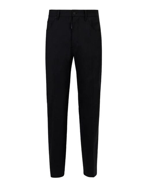 DSquared² Black Pants 5 Pockets for men