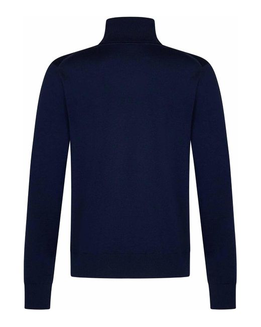Dolce & Gabbana Blue Icon Virgin Wool Turtleneck Sweater for men