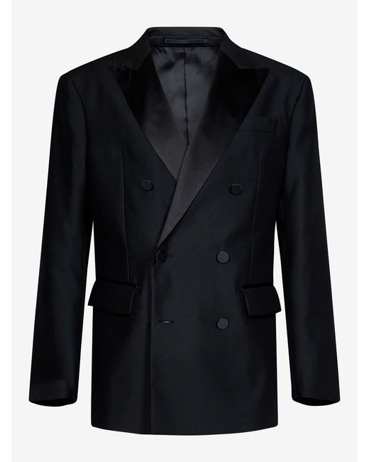 DSquared² Black Wool And Silk Smoking Suit for men