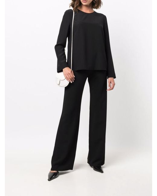 Emporio Armani Black Viscose Blend Pants
