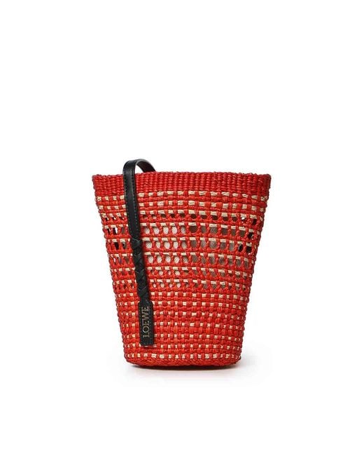 Loewe Red Medium Braid Bag