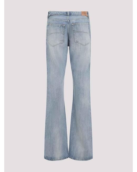 Balenciaga Blue Low Waist Pants