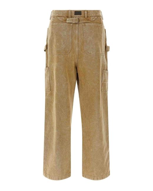 Moschino Natural Cotton Drill Pants