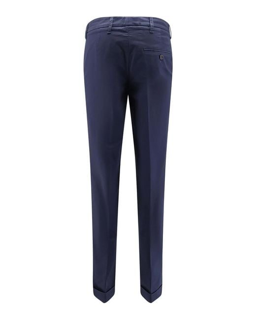 Aspesi Blue Stretch Cotton Trousers