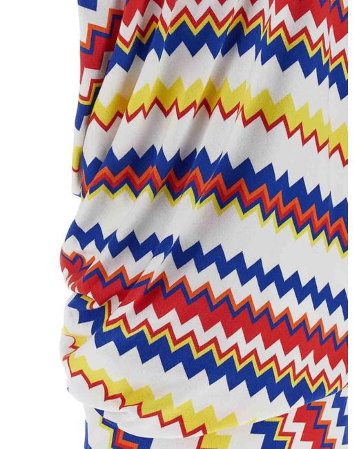 Missoni White Zig-Zag Sleeveless Mini Dress