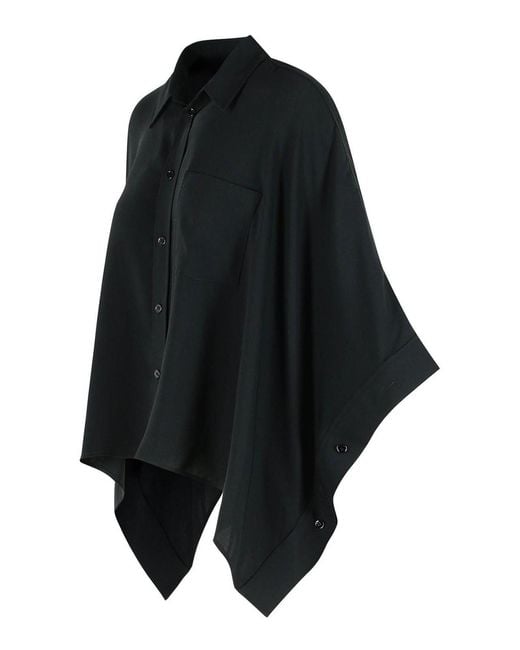 MM6 by Maison Margiela Black Polyester Cape