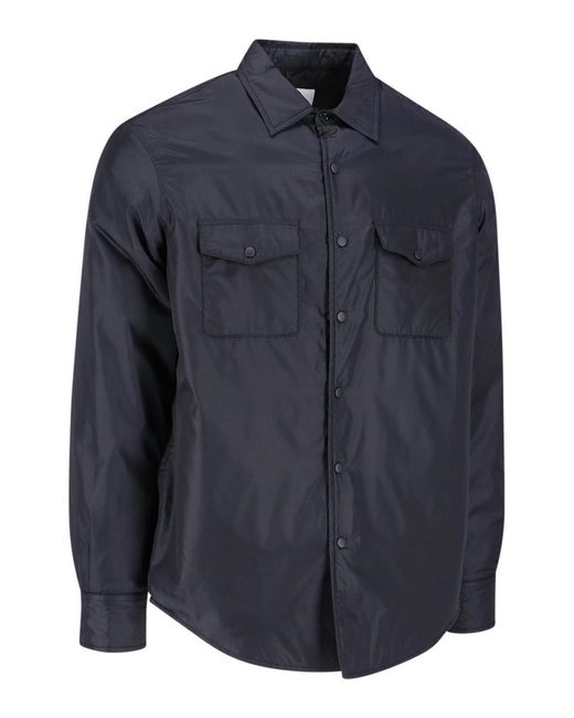 Aspesi Blue Nylon Shirt Jacket for men