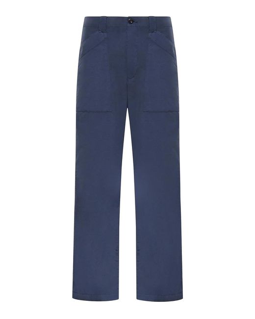 C P Company Blue Flat Nylon Pants for men