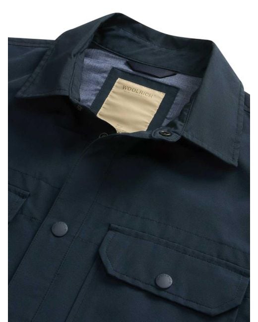 Woolrich Blue Overshirt for men
